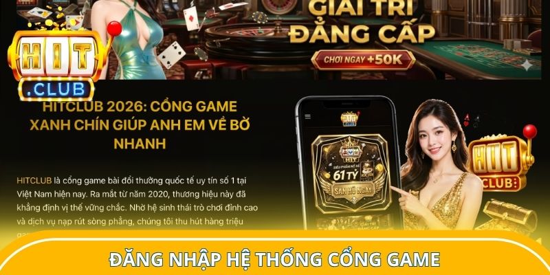 Đăng nhập hệ thống cổng game