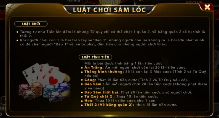 Phân Tích Quy Luật Chiến Thuật Và Tỷ Lệ Thắng Cược Trong Sâm Lốc Hitclub 2026